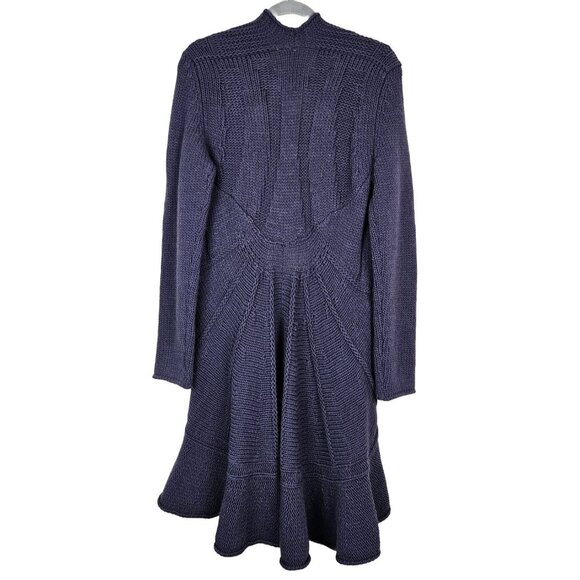 Anthropologie Yasmin Naqvi Wool Blend Hi-Low Peplum Cardigan Made in ITALY M - Picture 1 of 6